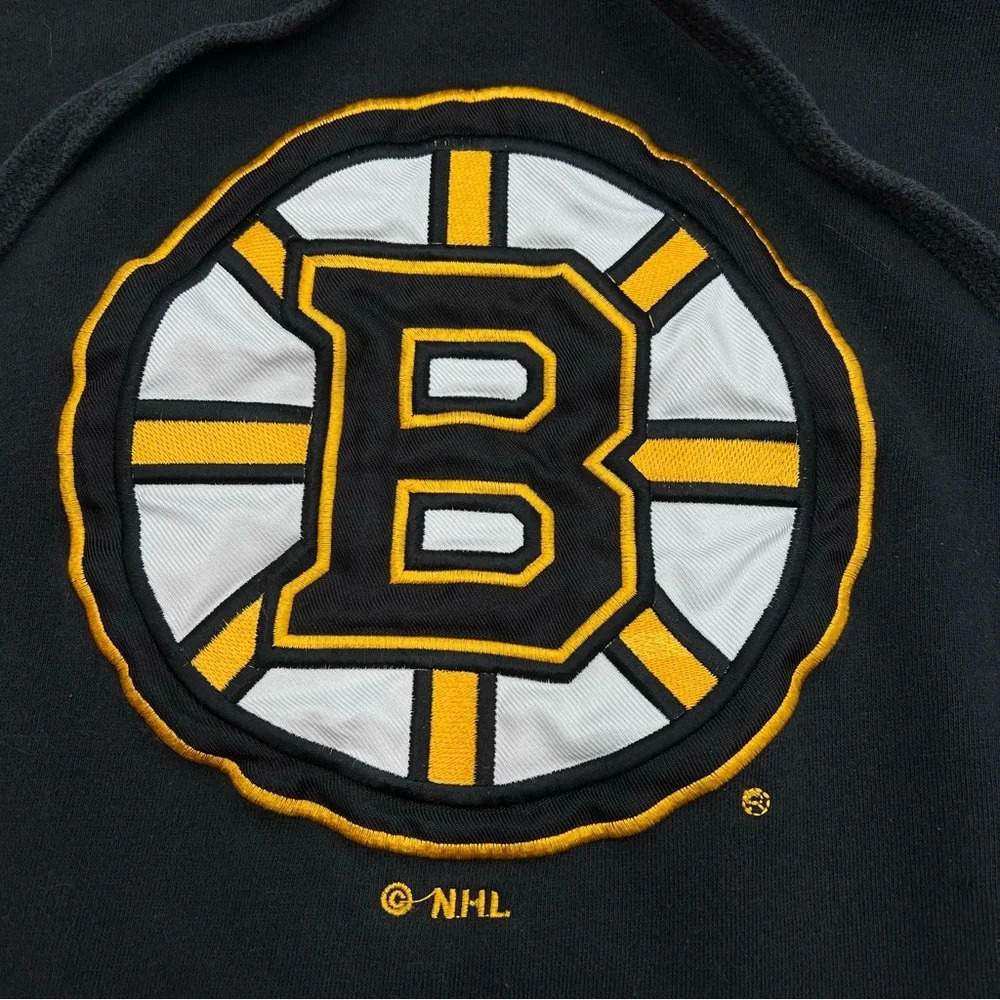 Boston Bruins Hockey‎ NHL Hoodie Men’s S (34/36) Black Sweatshirt Pullover - Picture 3 of 6